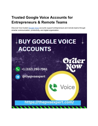 Buy Google Voice Accounts – Trusted Source for Digital Marketers