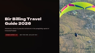 Book your paragliding adventuBir Billing Travel Guide 2026 Best Places to Visit, Solo Workation & Adventure Experiences