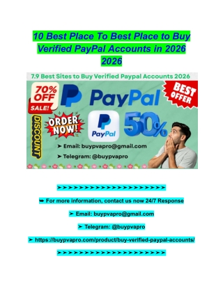 10 Best Place To Best Place to Buy Verified PayPal Accounts in 2026 2026