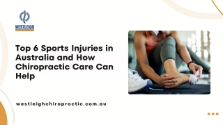 Top 6 Sports Injuries in Australia & How Sports Chiropractic Supports Faster Rec