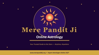Mere Pandit Ji: Trusted Online Astrology Services & Spiritual Guidance