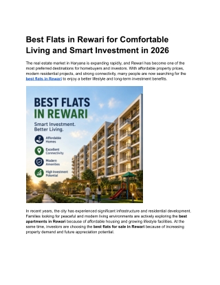 Best Flats in Rewari | Best Apartments in Rewari for Modern Living