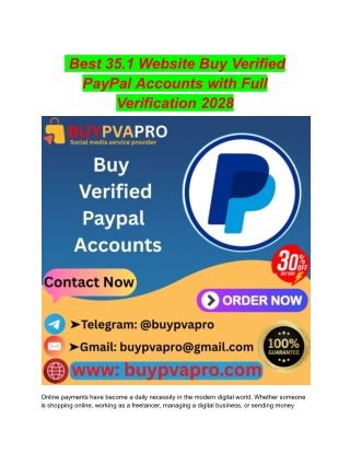 _Best 35.1 Website Buy Verified PayPal Accounts with Full Verification 2028