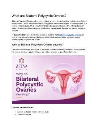 Bilateral Polycystic Ovaries Explained: Meaning, Diagnosis & Fertility Impact