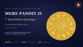 Mere Pandit Ji: India's Trusted best online astrologer