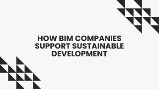 How BIM Companies Support Sustainable Development