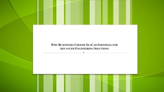 16. Why Businesses Choose SeaCad Indonesia for Advanced Engineering Solutions
