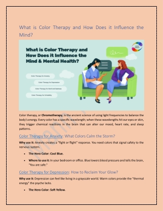 What is Color Therapy and How Does it Influence the Mind?