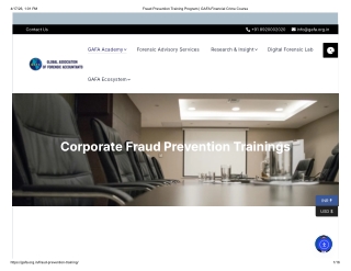 Fraud Prevention Training Program _ GAFA Financial Crime Course