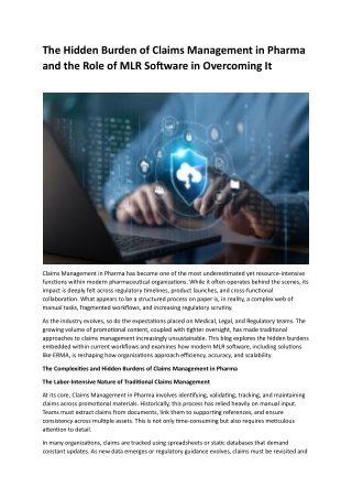 The Hidden Burden of Claims Management in Pharma and the Role of MLR Software in Overcoming It