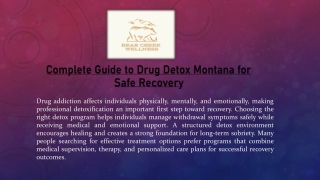 Drug Detox Montana