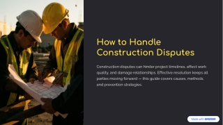 How to Handle Construction Disputes Easily