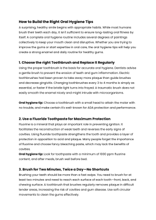 GuGu blog -How to Build the Right Oral Hygiene Tips