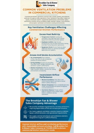 Common Commercial Kitchen Ventilation Problems Explained