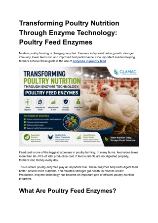 Transforming Poultry Nutrition Through Enzyme Technology_ Poultry Feed Enzymes