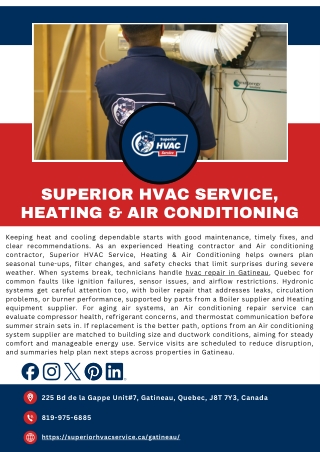 Superior HVAC Service, Heating & Air Conditioning