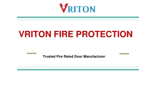 Premium Metal & Wooden Fire Rated Doors