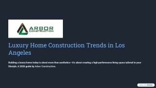Luxury Home Construction Trends in Los Angeles for Modern Living (2026 Guide)