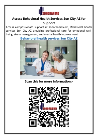 Access Behavioral Health Services Sun City AZ for Support