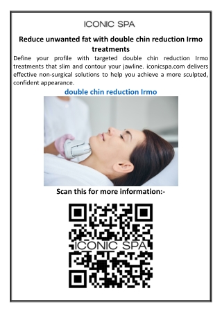 Reduce unwanted fat with double chin reduction Irmo treatments