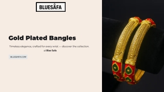 Elegant Gold Plated Bangles Collection | Blue Safa