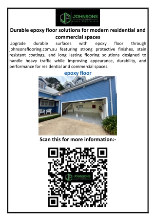 Durable epoxy floor solutions for modern residential and commercial spaces