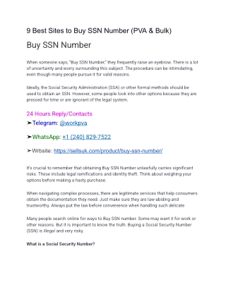 9 Best Sites to Buy SSN Number (PVA & Bulk)