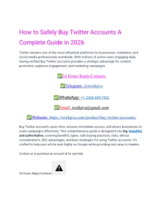 How to Safely Buy Twitter Accounts A Complete Guide in 2026