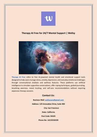 Therapy AI Free for 24/7 Mental Support | Wellzy