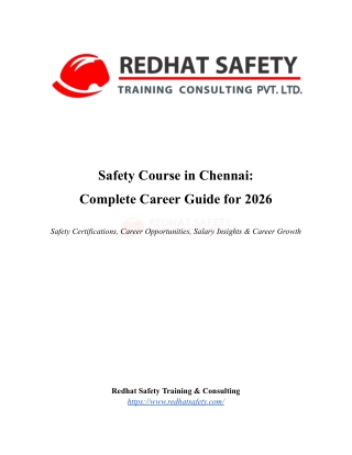 Safety Course in Chennai: Complete Career Guide for 2026