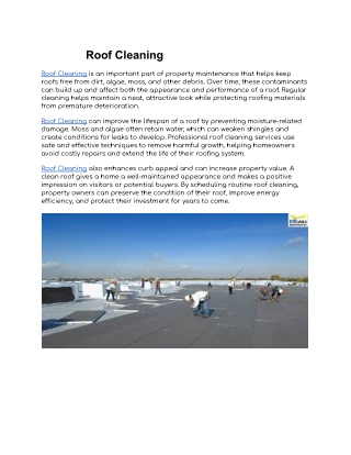Roof Cleaning