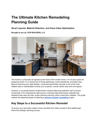 The Ultimate Kitchen Remodeling Planning Guide