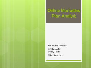 Online Marketing Plan Analysis