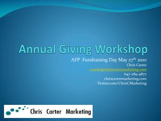 Annual Giving Workshop