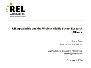 REL Appalachia and the Virginia Middle School Research Alliance