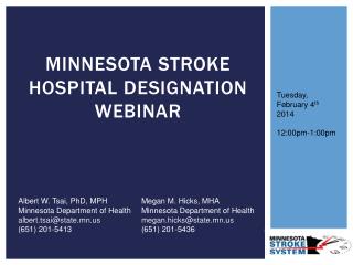 Minnesota stroke hospital designation webinar