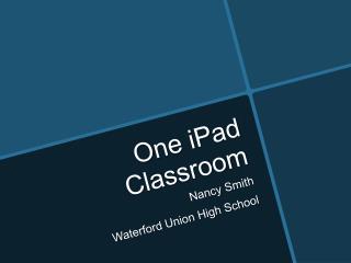 One iPad Classroom
