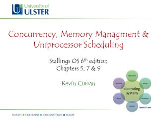 Concurrency, Memory Managment &amp; Uniprocessor Scheduling Stallings OS 6 th edition Chapters 5, 7 &amp; 9 Kevin C