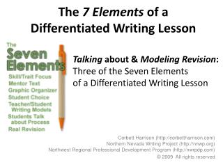 The 7 Elements of a Differentiated Writing Lesson