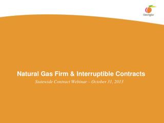 Natural Gas Firm &amp; Interruptible Contracts