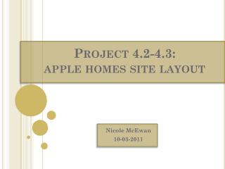 Project 4.2-4.3: apple homes site layout