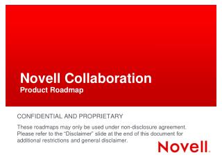 Novell Collaboration Product Roadmap