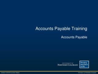 Accounts Payable Training Accounts Payable