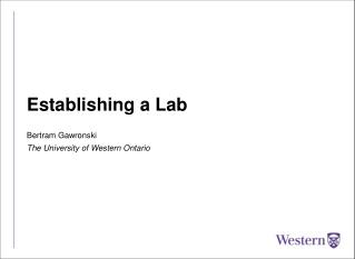 Establishing a Lab