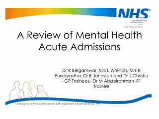 A Review of Mental Health Acute Admissions