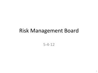 Risk Management Board