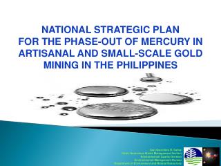 NATIONAL STRATEGIC PLAN FOR THE PHASE-OUT OF MERCURY IN ARTISANAL AND SMALL-SCALE GOLD MINING IN THE PHILIPPINES
