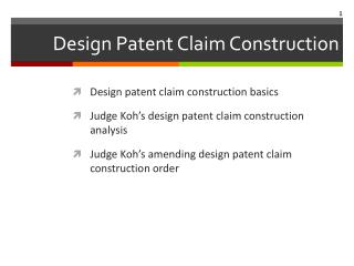 Design Patent Claim Construction