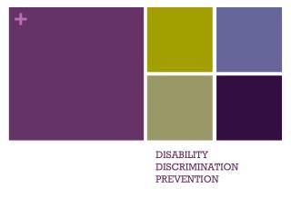 DISABILITY DISCRIMINATION PREVENTION