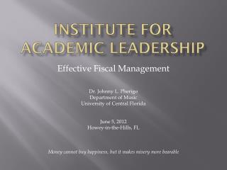 Institute for Academic Leadership